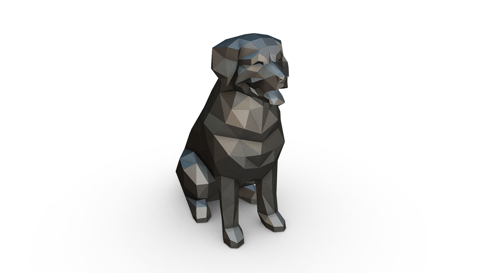 Bovaro del bernese low poly 3D print model_5