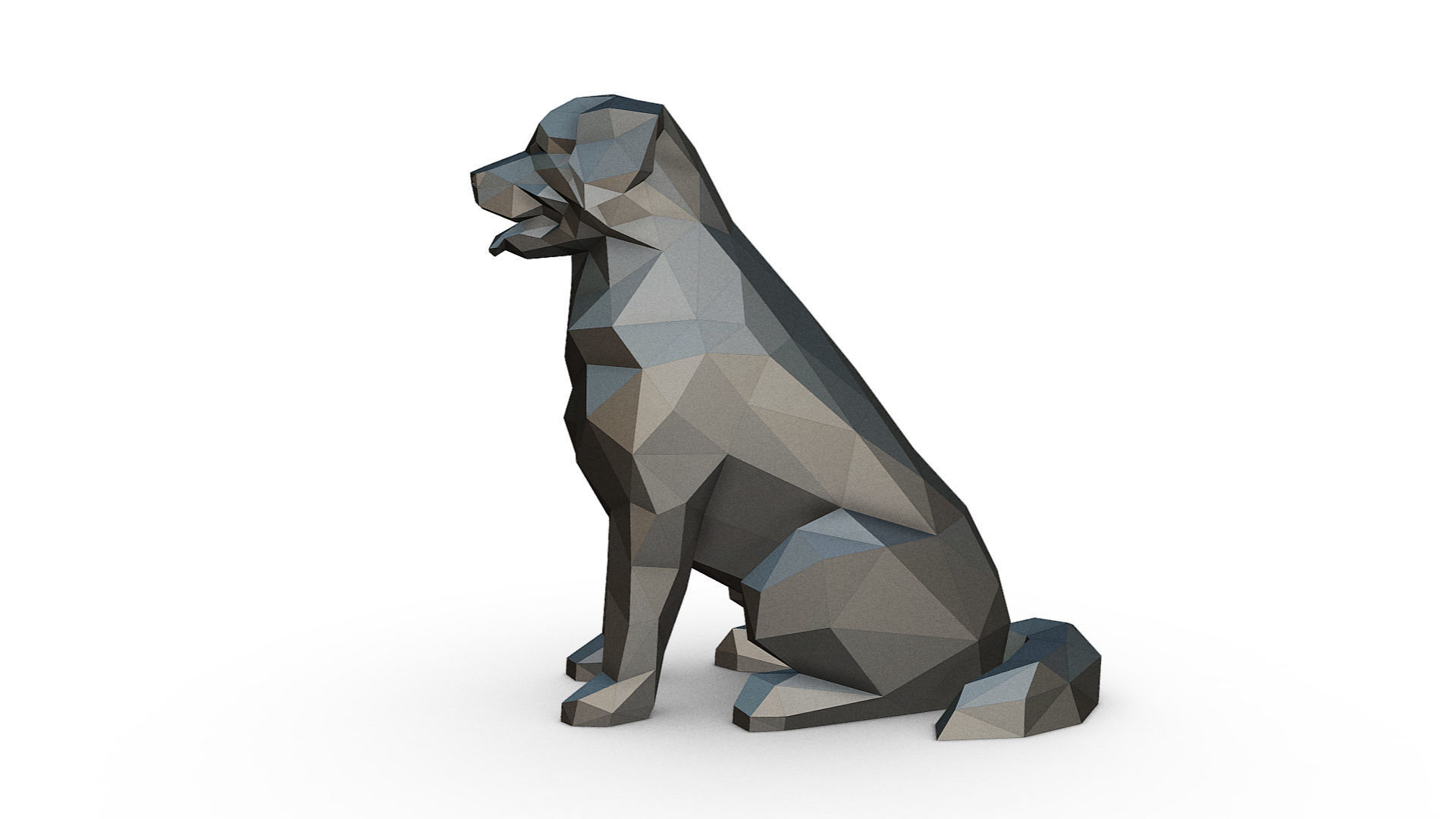 Bovaro del bernese low poly 3D print model_1