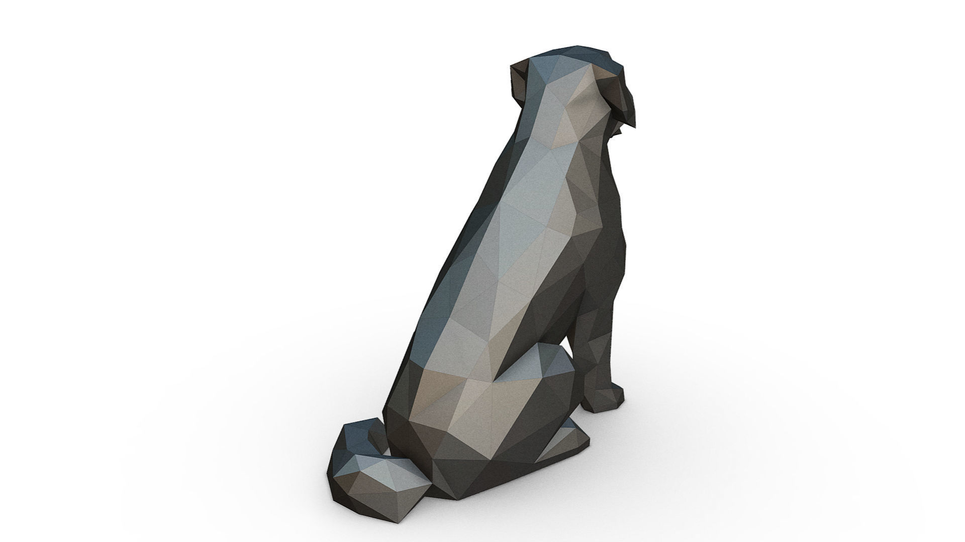 Bovaro del bernese low poly 3D print model_3