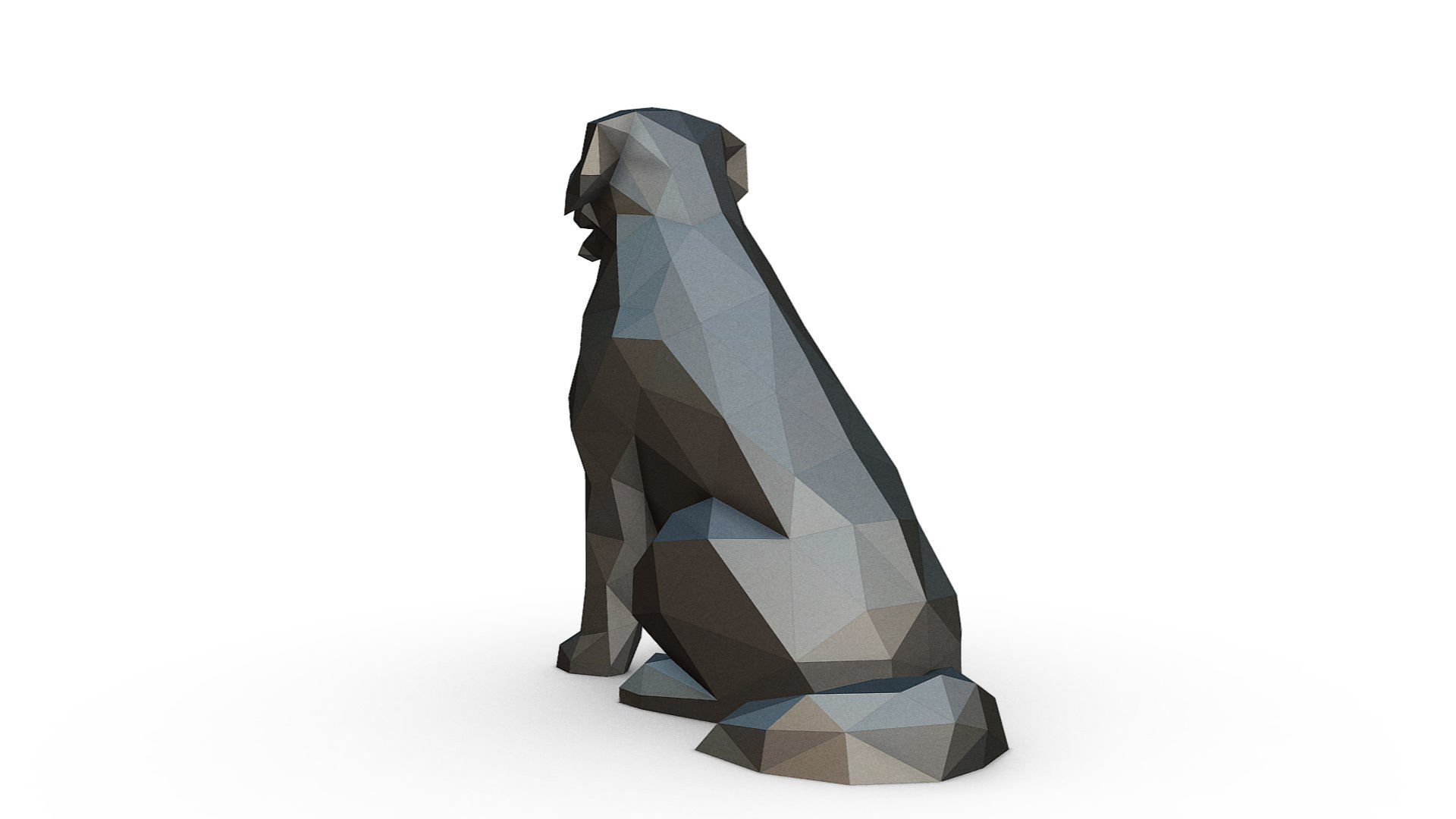 Bovaro del bernese low poly 3D print model_2