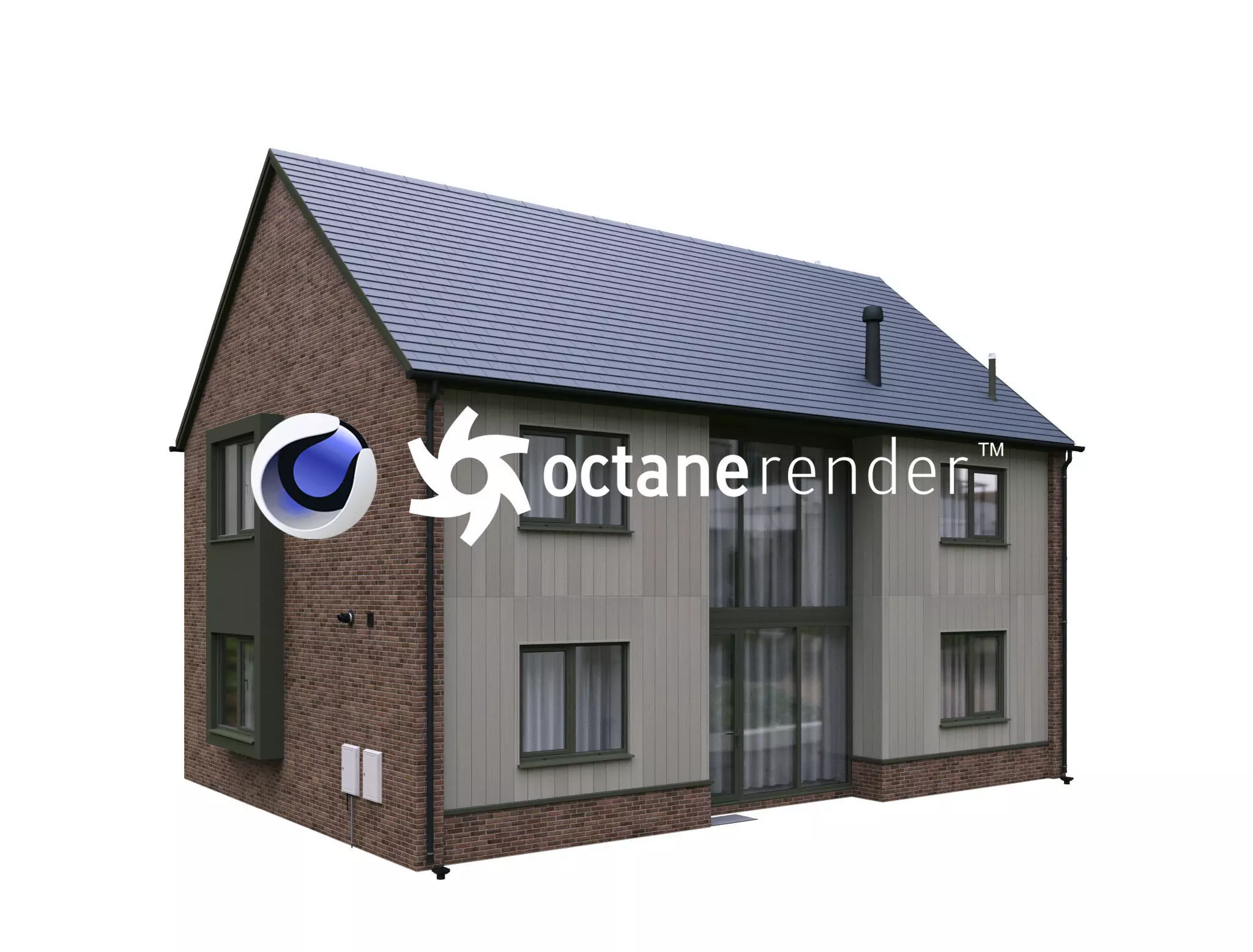 HOUSE PLOT-C1 - octane 3D model_0