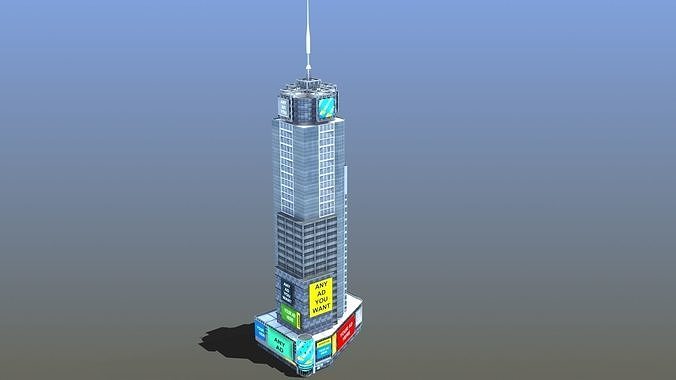 Conde Nast Building NY Low-poly 3D model
