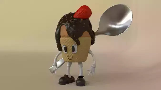Mr Sweet Low-poly 3D model