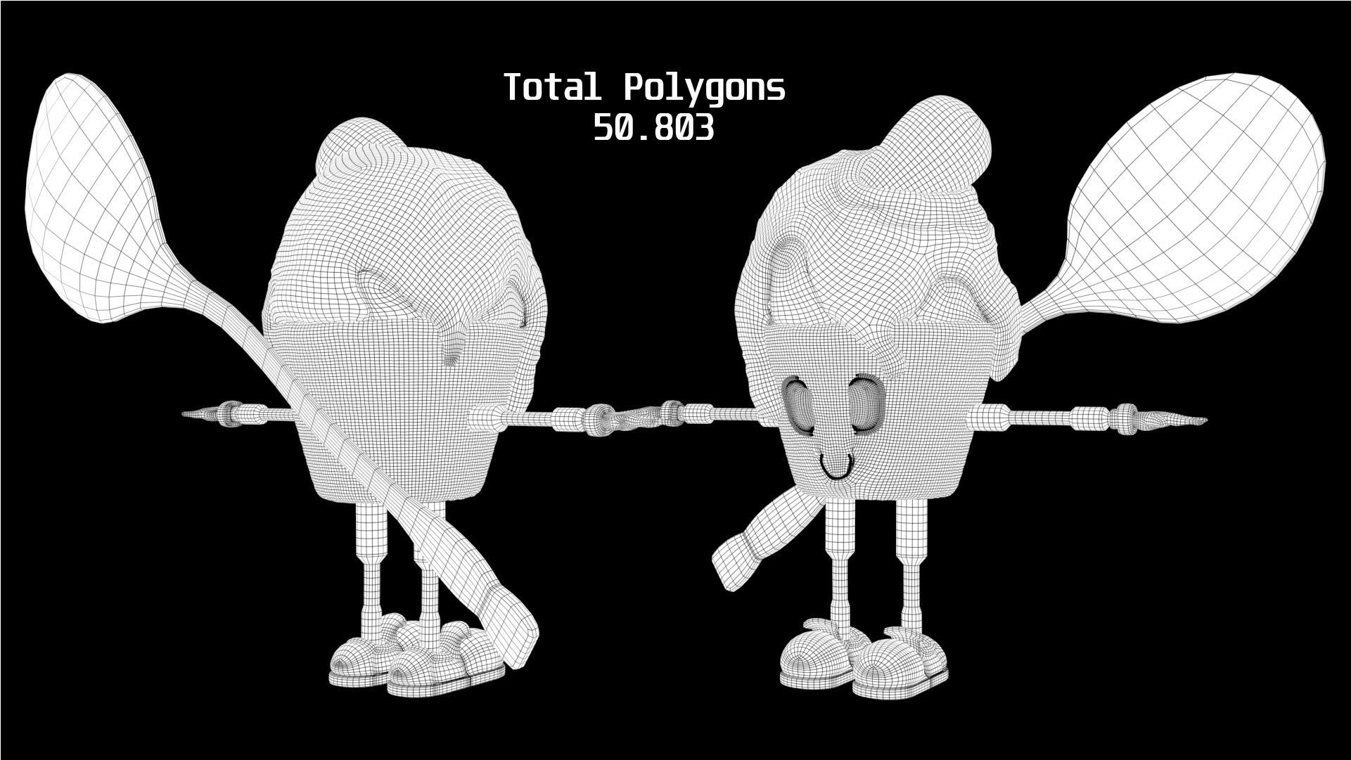 Mr Sweet Low-poly 3D model_11