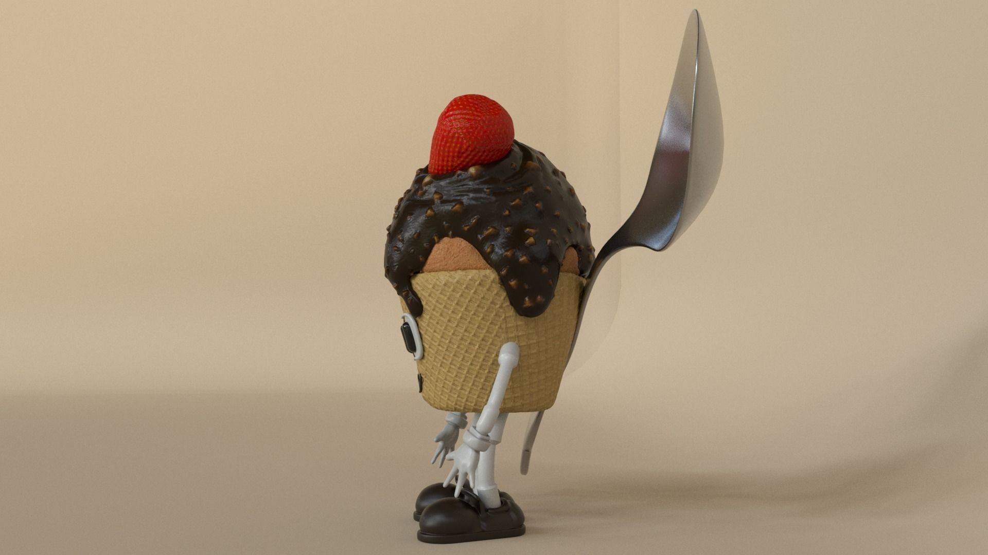 Mr Sweet Low-poly 3D model_7