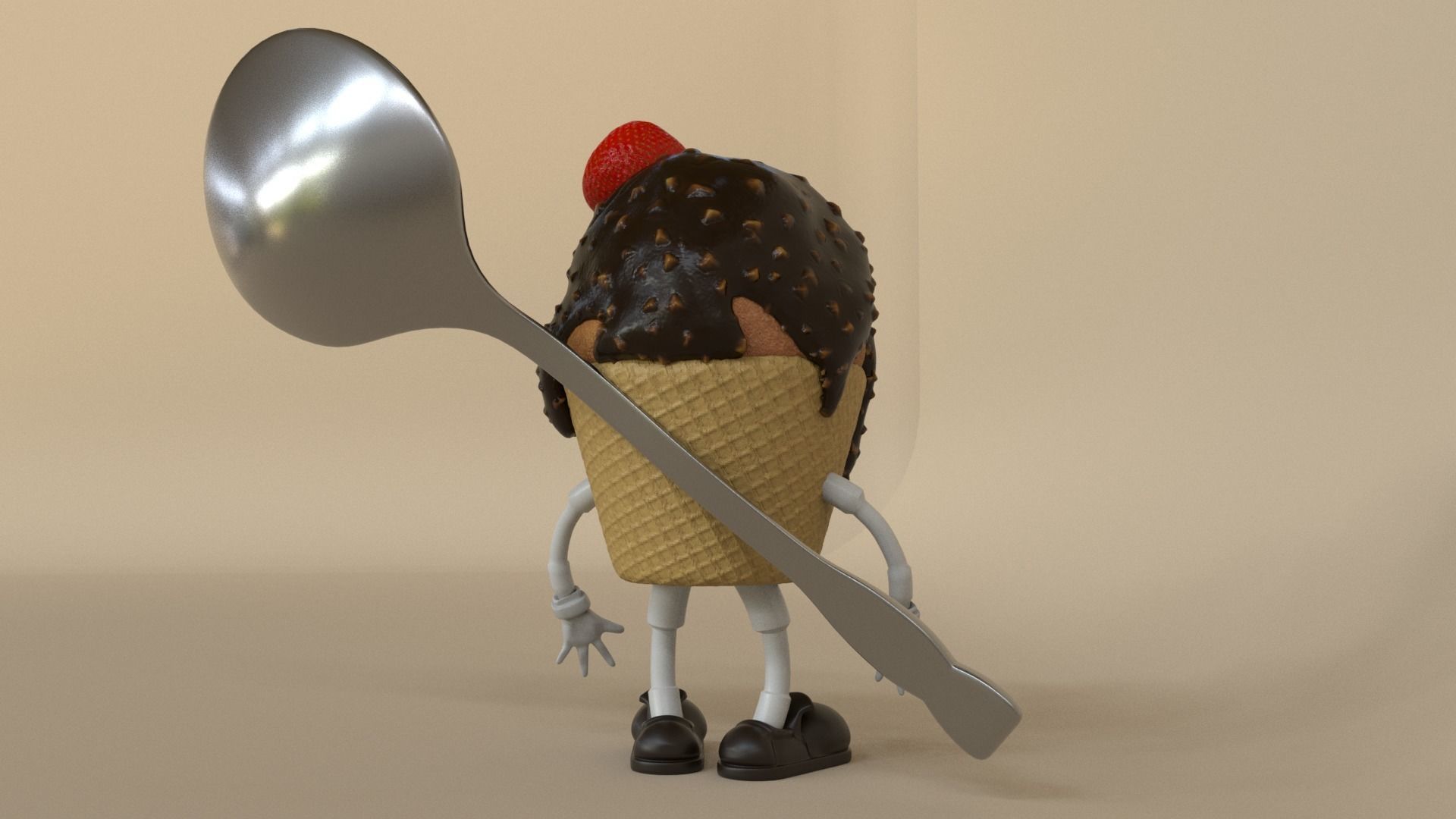 Mr Sweet Low-poly 3D model_8
