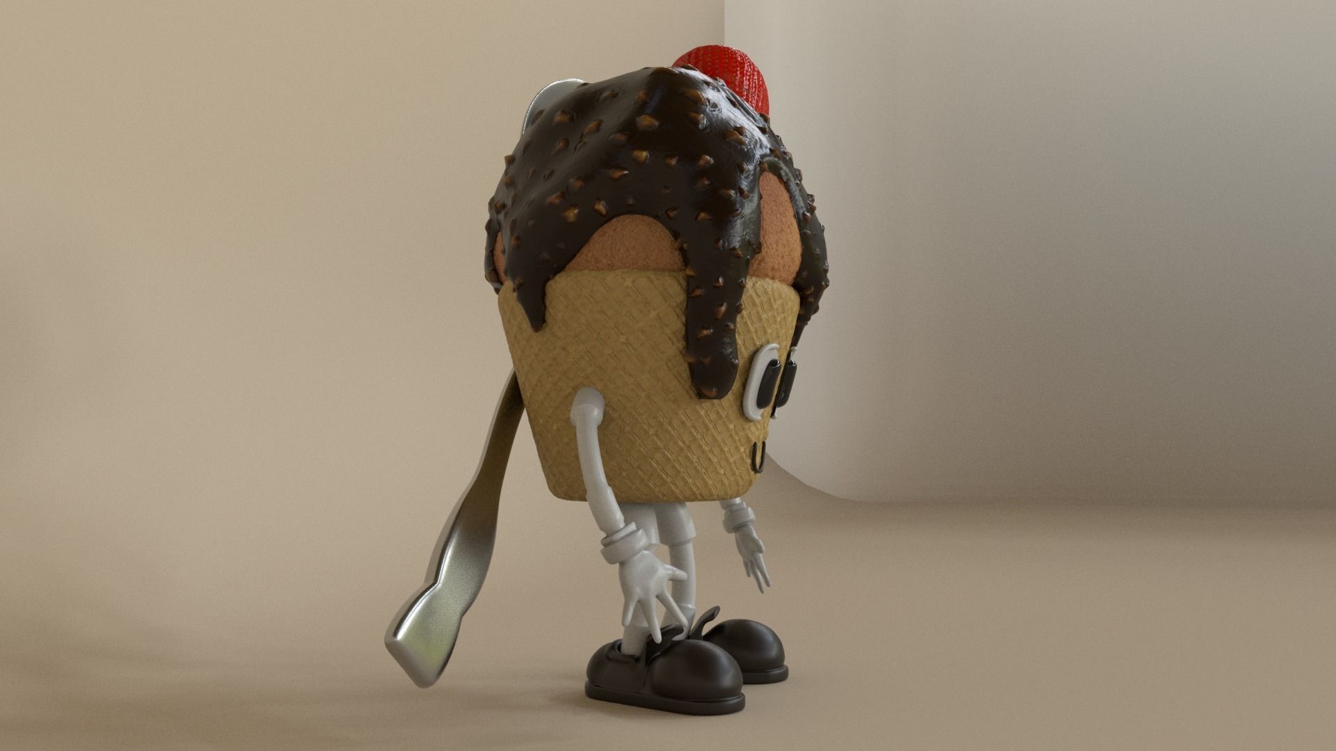 Mr Sweet Low-poly 3D model_5