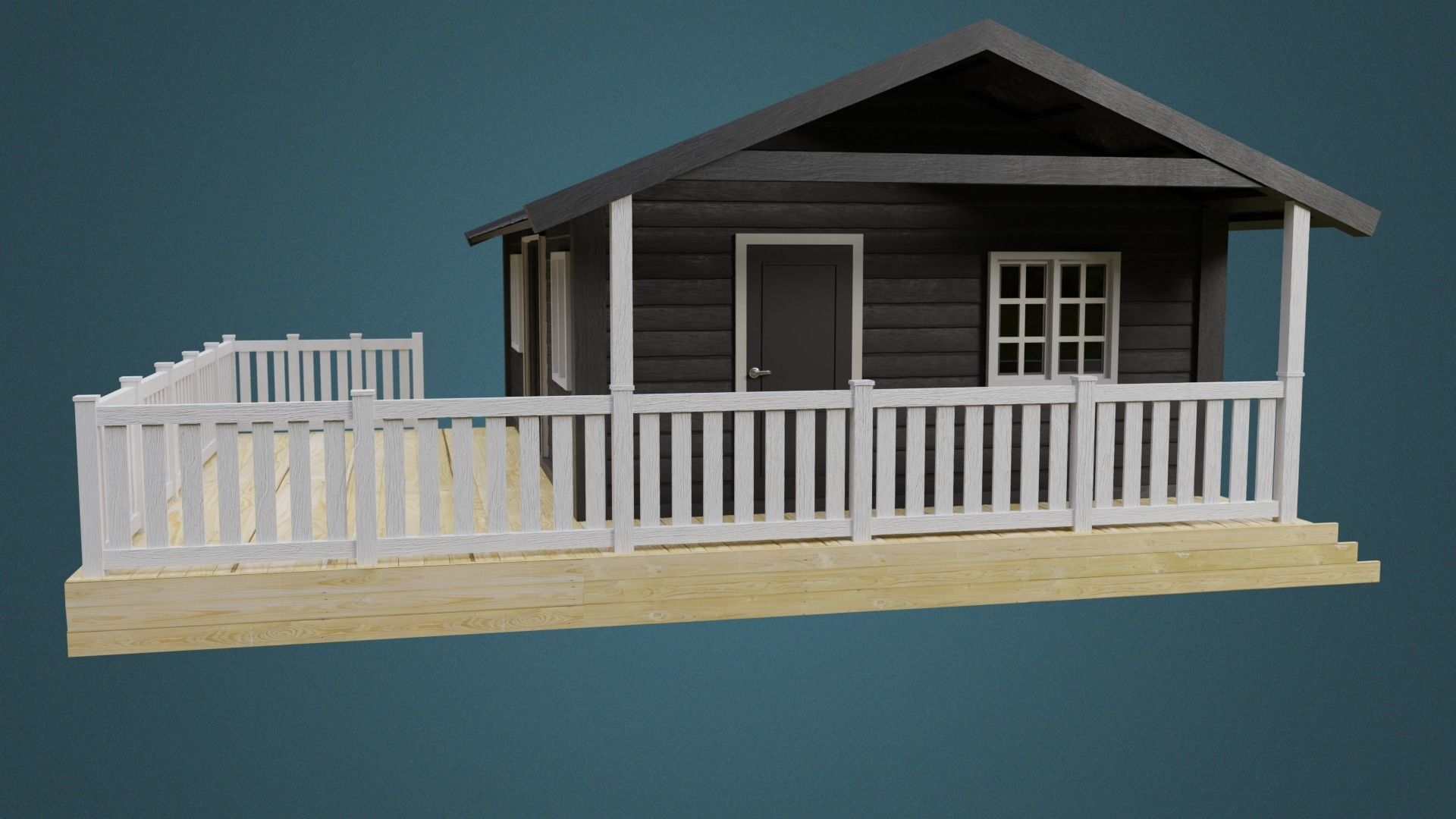  scandinavian house 3D model_4