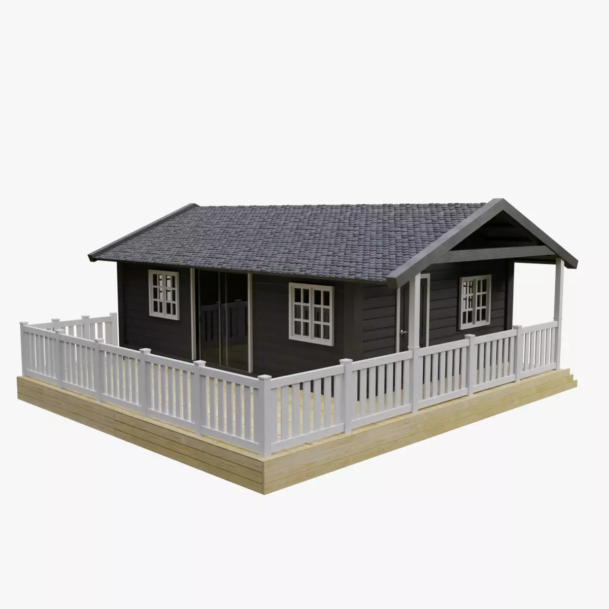  scandinavian house 3D model_0