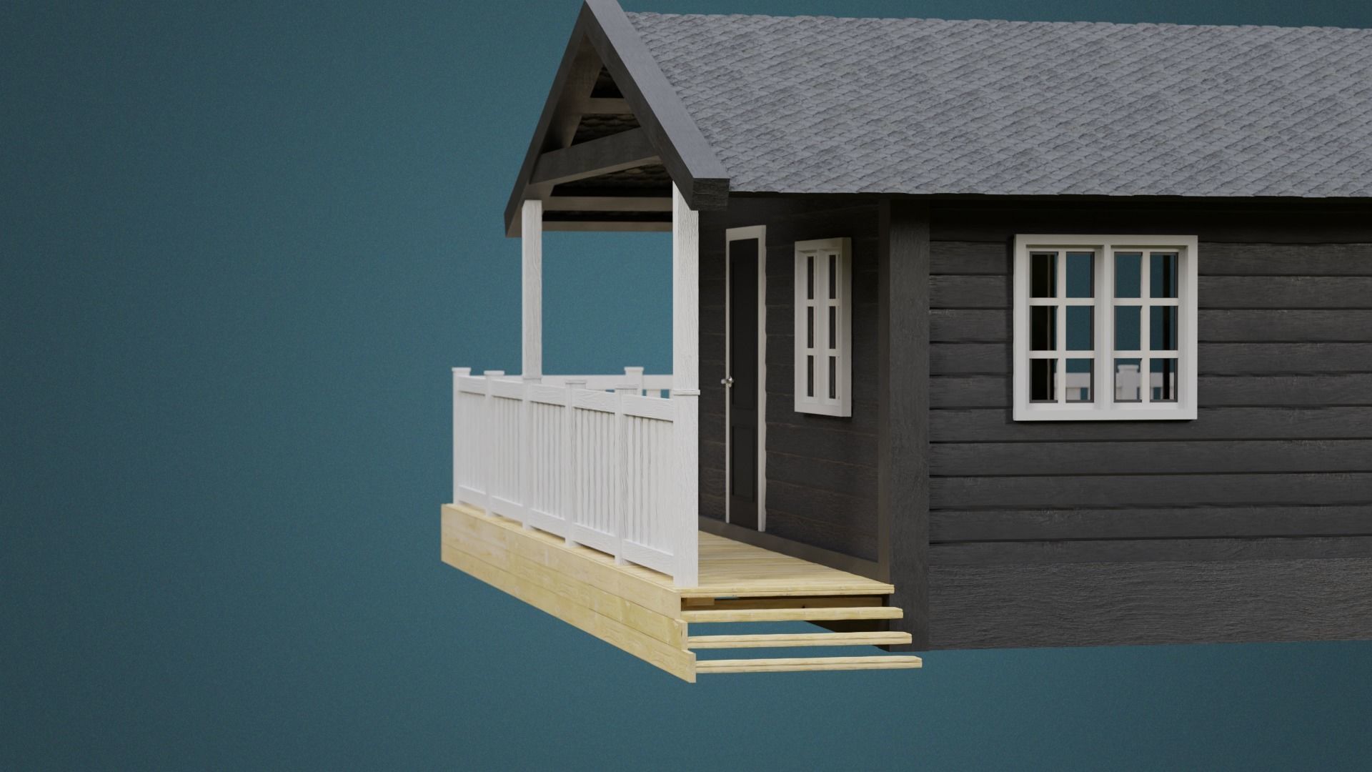 scandinavian house 3D model_1