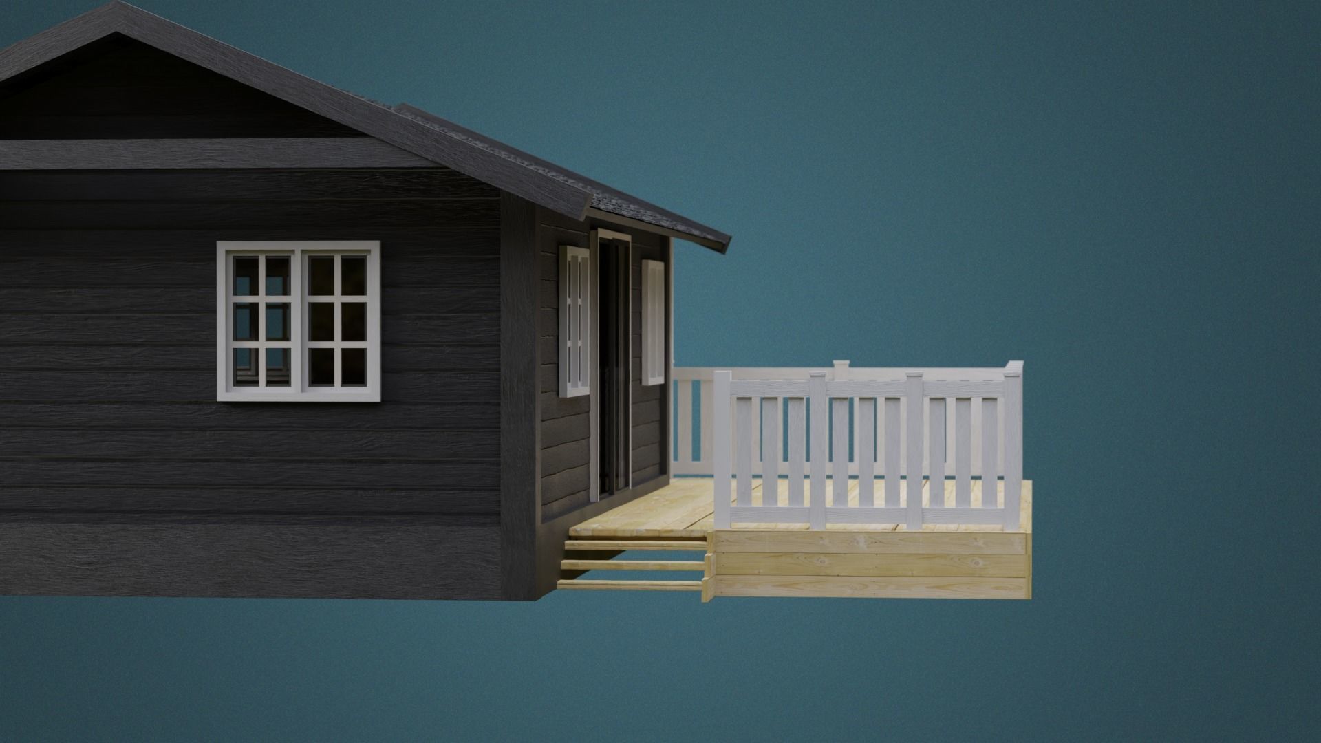  scandinavian house 3D model_2