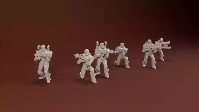 28mm Sci-fi Mercenary Squad