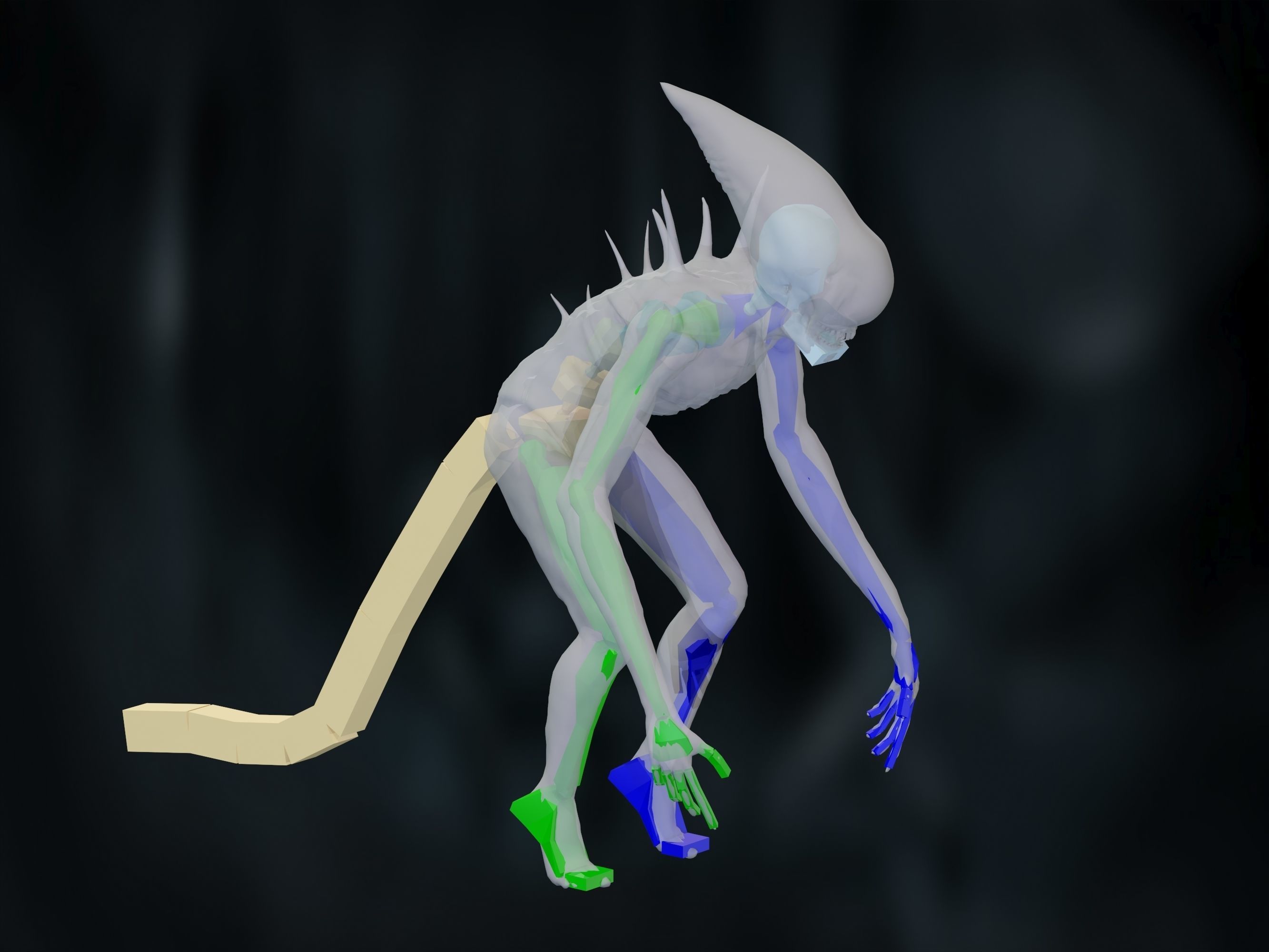 Neomorph Low-poly 3D model_31