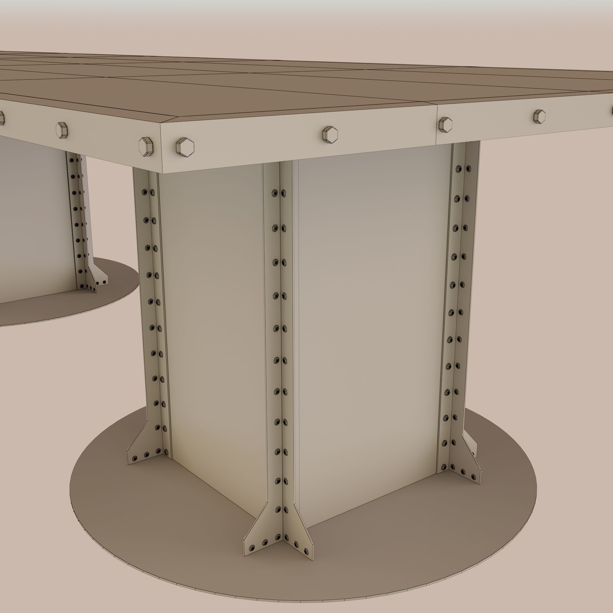 Big Table - Industrial 3D model_3
