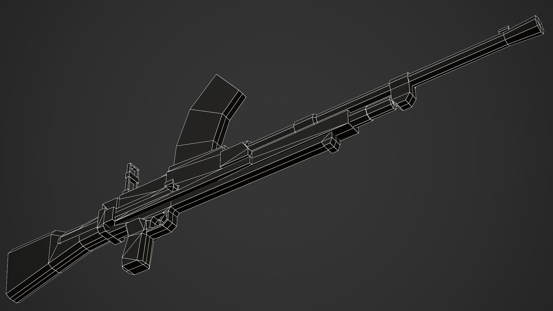 Stylized Bren LMG Low Poly Mobile Ready Low-poly 3D model_10