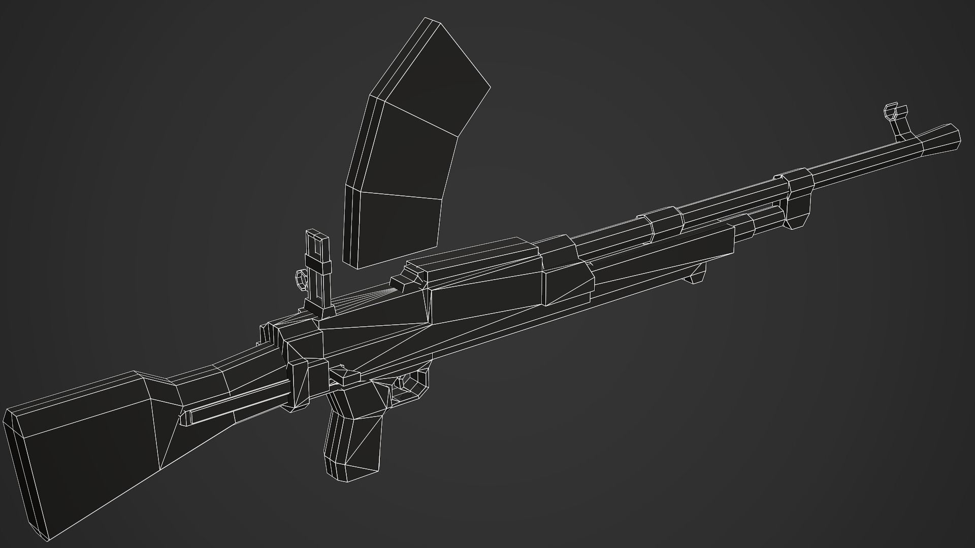 Stylized Bren LMG Low Poly Mobile Ready Low-poly 3D model_9