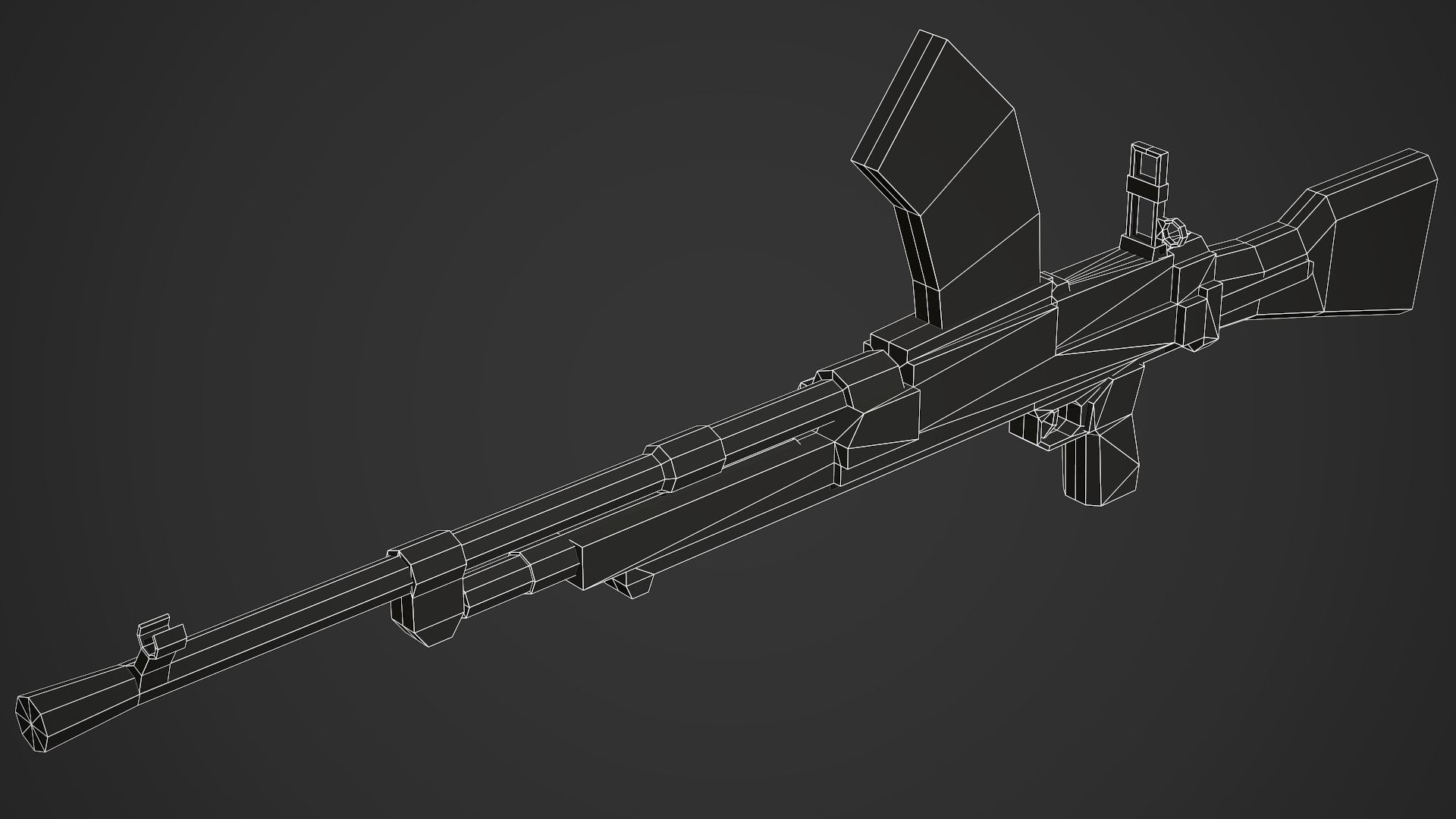 Stylized Bren LMG Low Poly Mobile Ready Low-poly 3D model_8