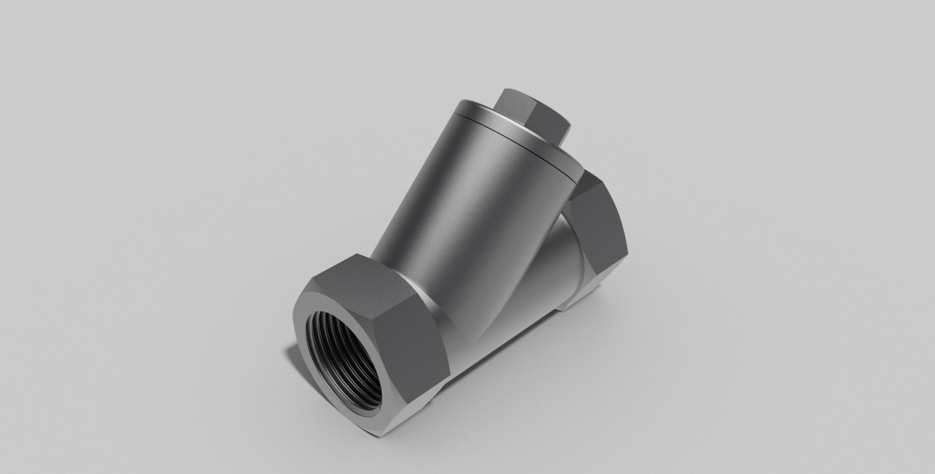 1 Inch BSP - Check valve lift - Autodesk Inventor 3D model_1