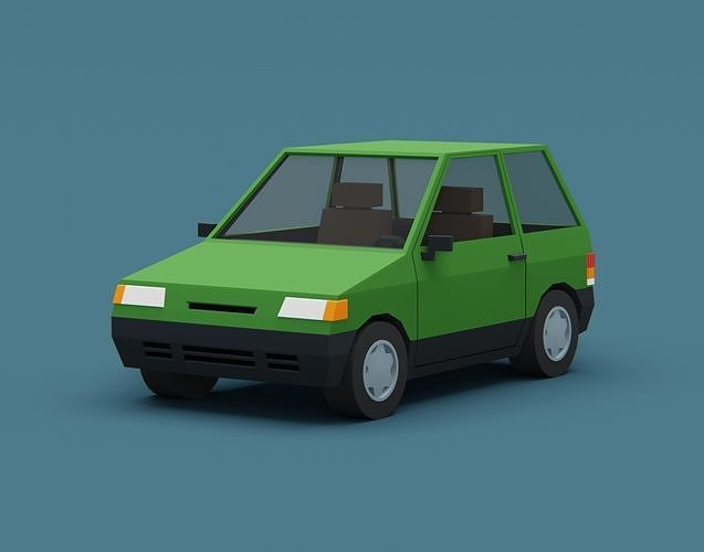 Stylized Cartoon Car Free Free low-poly 3D model