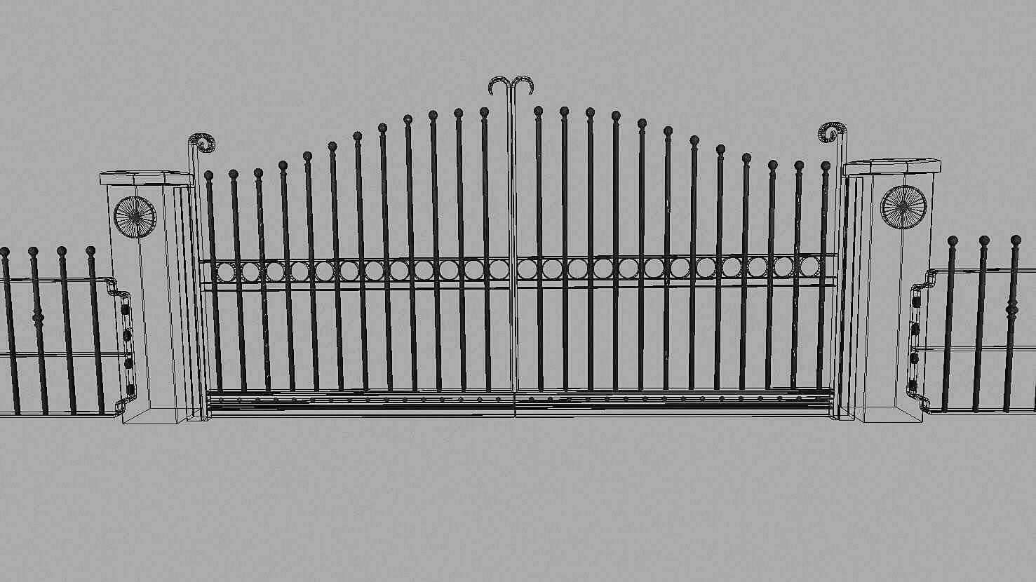 Electric Gates 3D Model 3D model_23