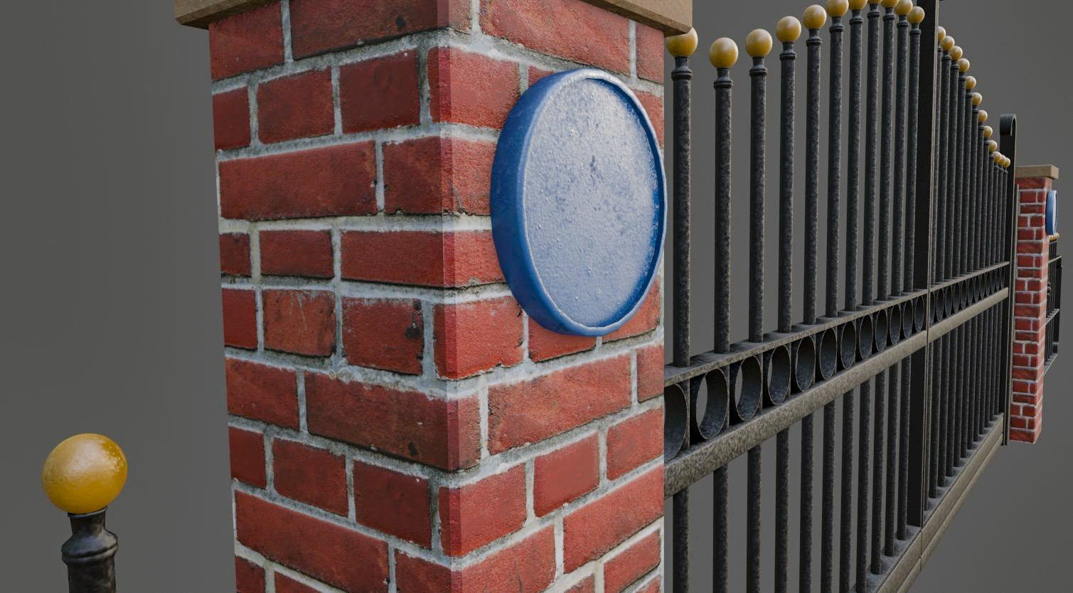 Electric Gates 3D Model 3D model_1