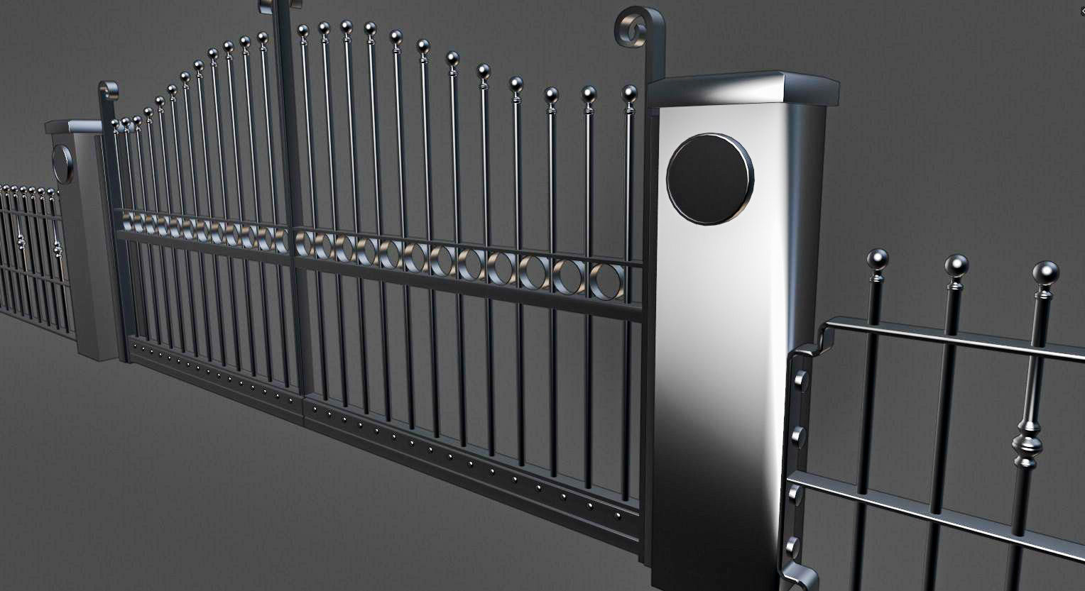 Electric Gates 3D Model 3D model_22