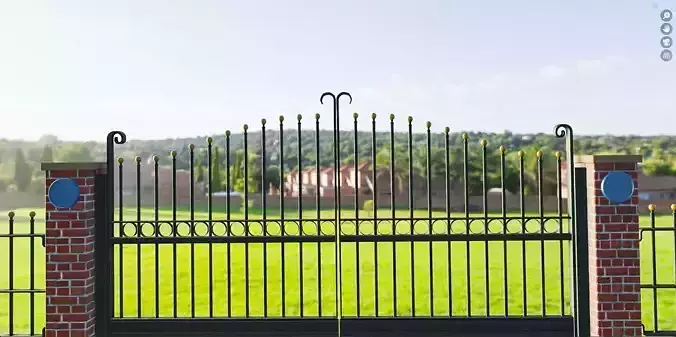Electric Gates 3D Model 3D model
