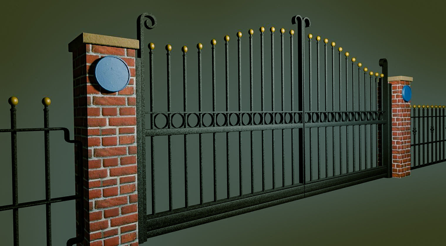 Electric Gates 3D Model 3D model_8