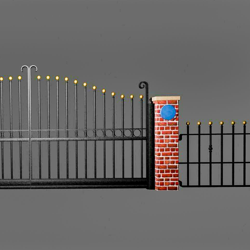 Electric Gates 3D Model 3D model_24