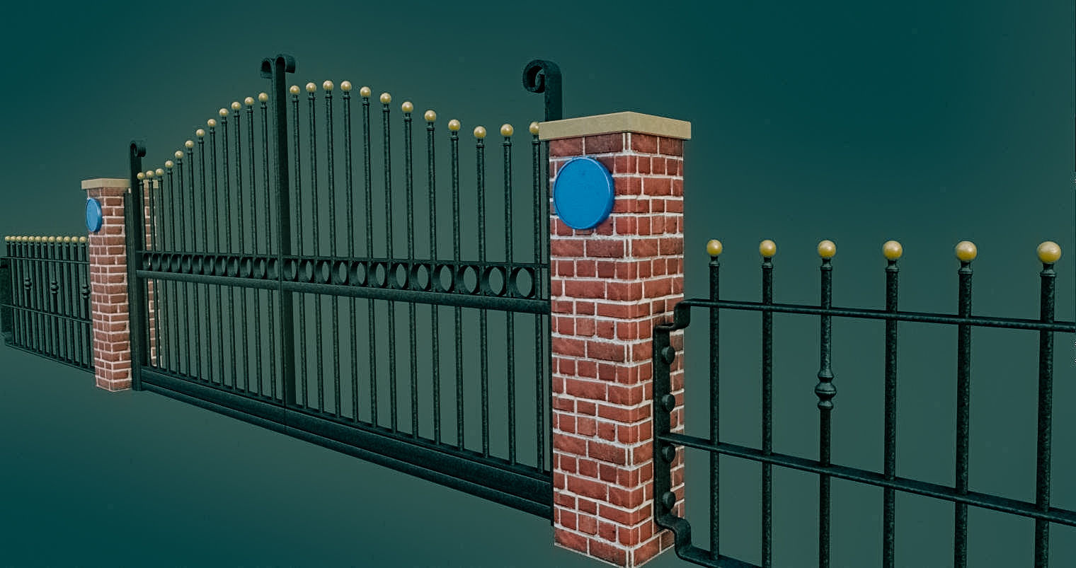 Electric Gates 3D Model 3D model_2