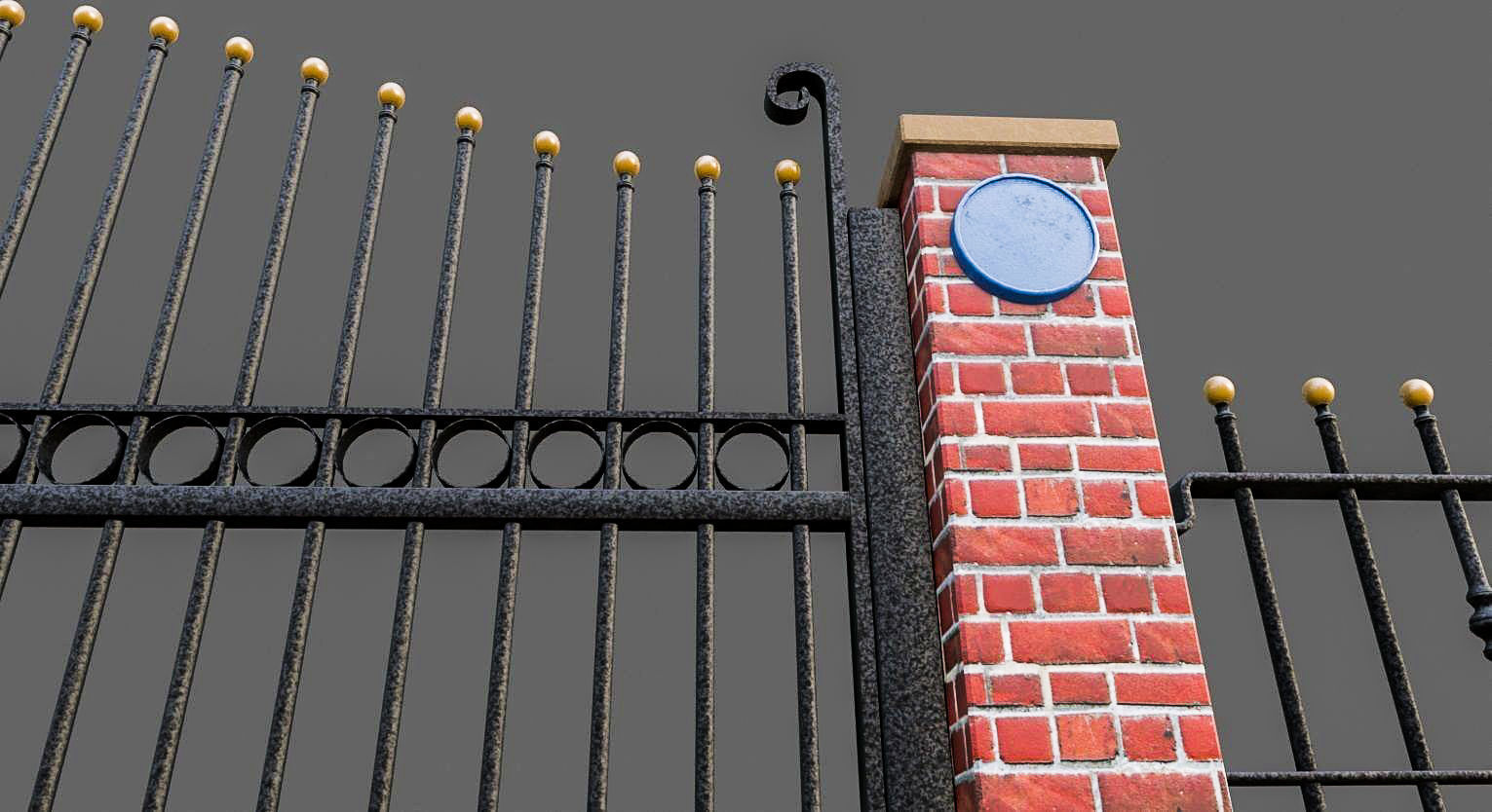 Electric Gates 3D Model 3D model_11