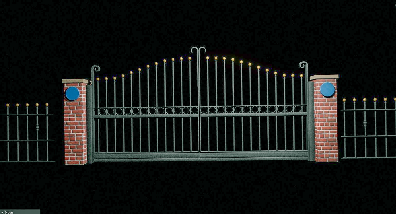 Electric Gates 3D Model 3D model_6
