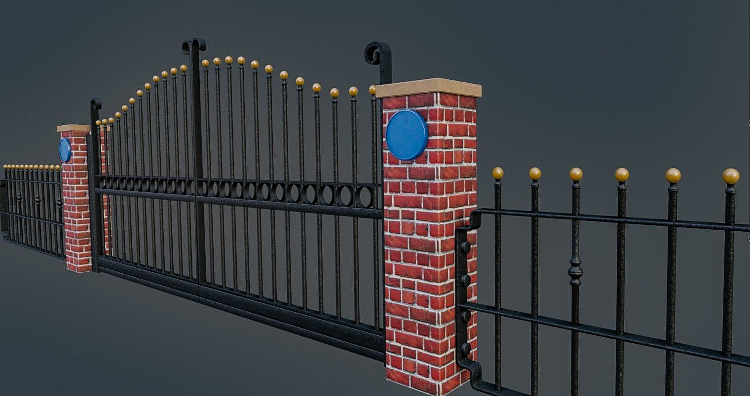 Electric Gates 3D Model 3D model_9