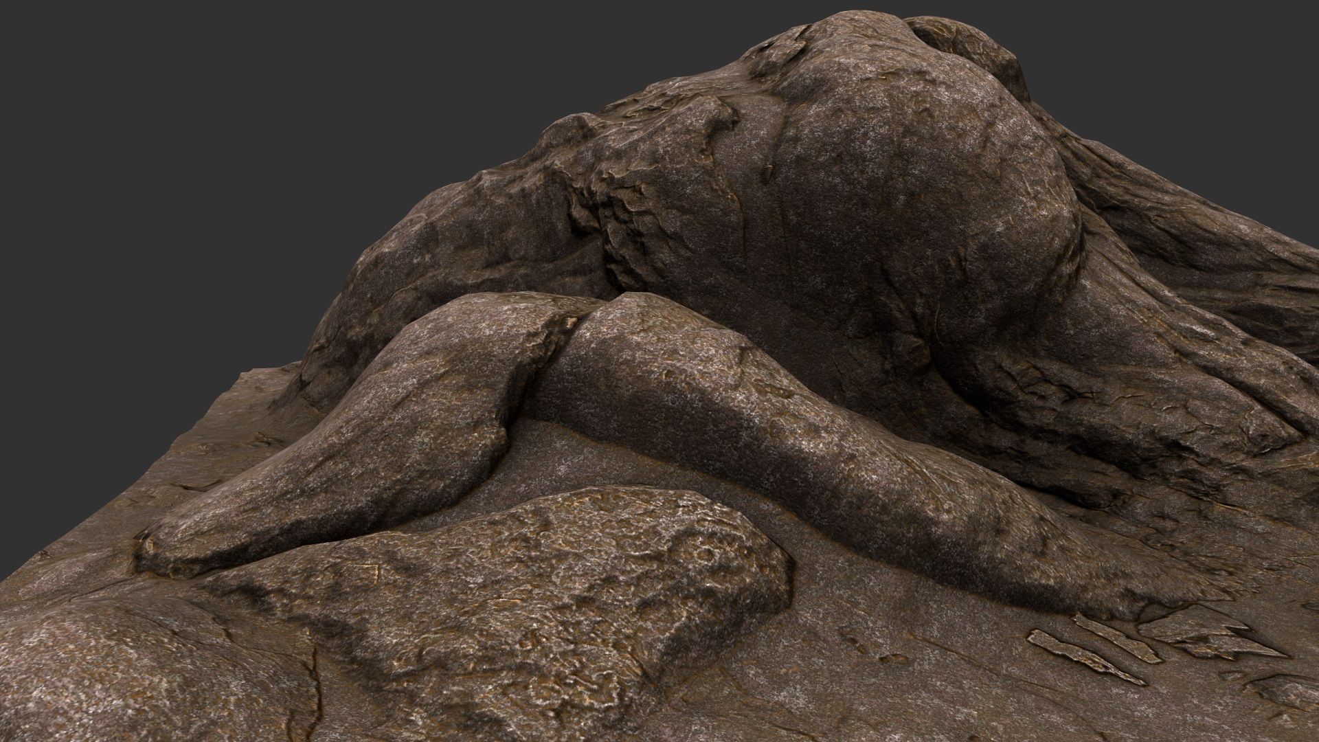 rock  mount 3D model_4