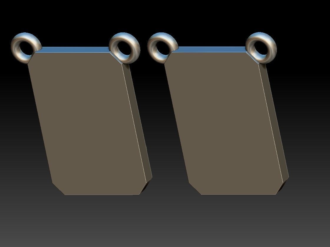 Scapular pendant Christ and Mary  Escapulario 3D print model 3D print model_4