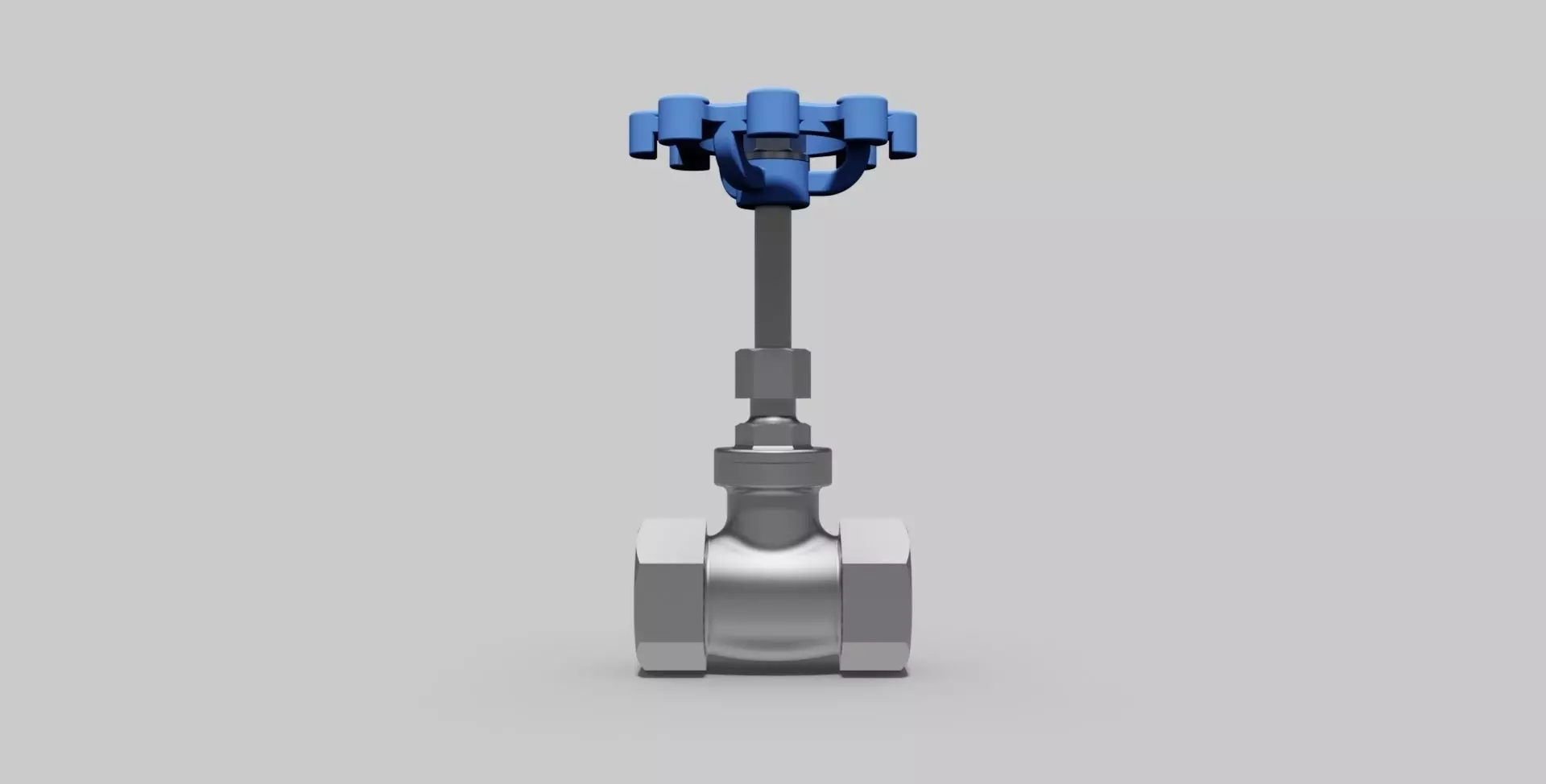 3-4 Inch BSP - Gate valve - Autodesk Inventor 3D model_0