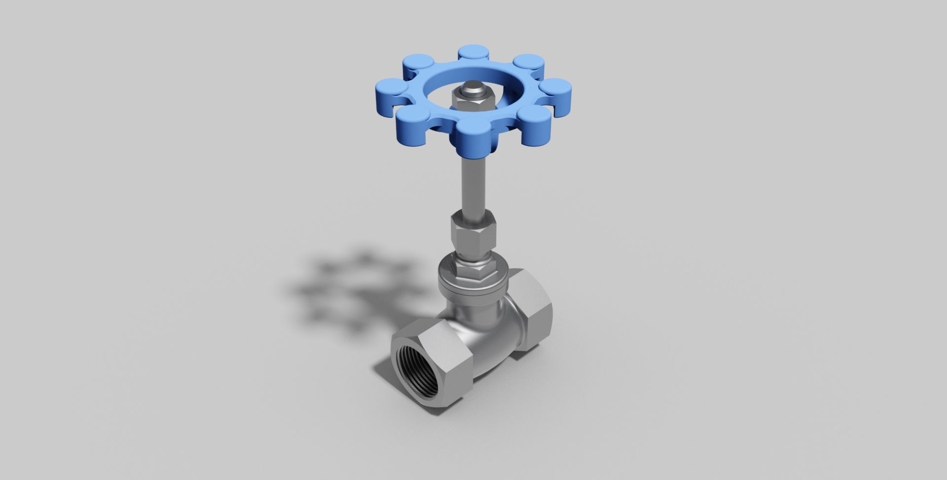 3-4 Inch BSP - Gate valve - Autodesk Inventor 3D model_1