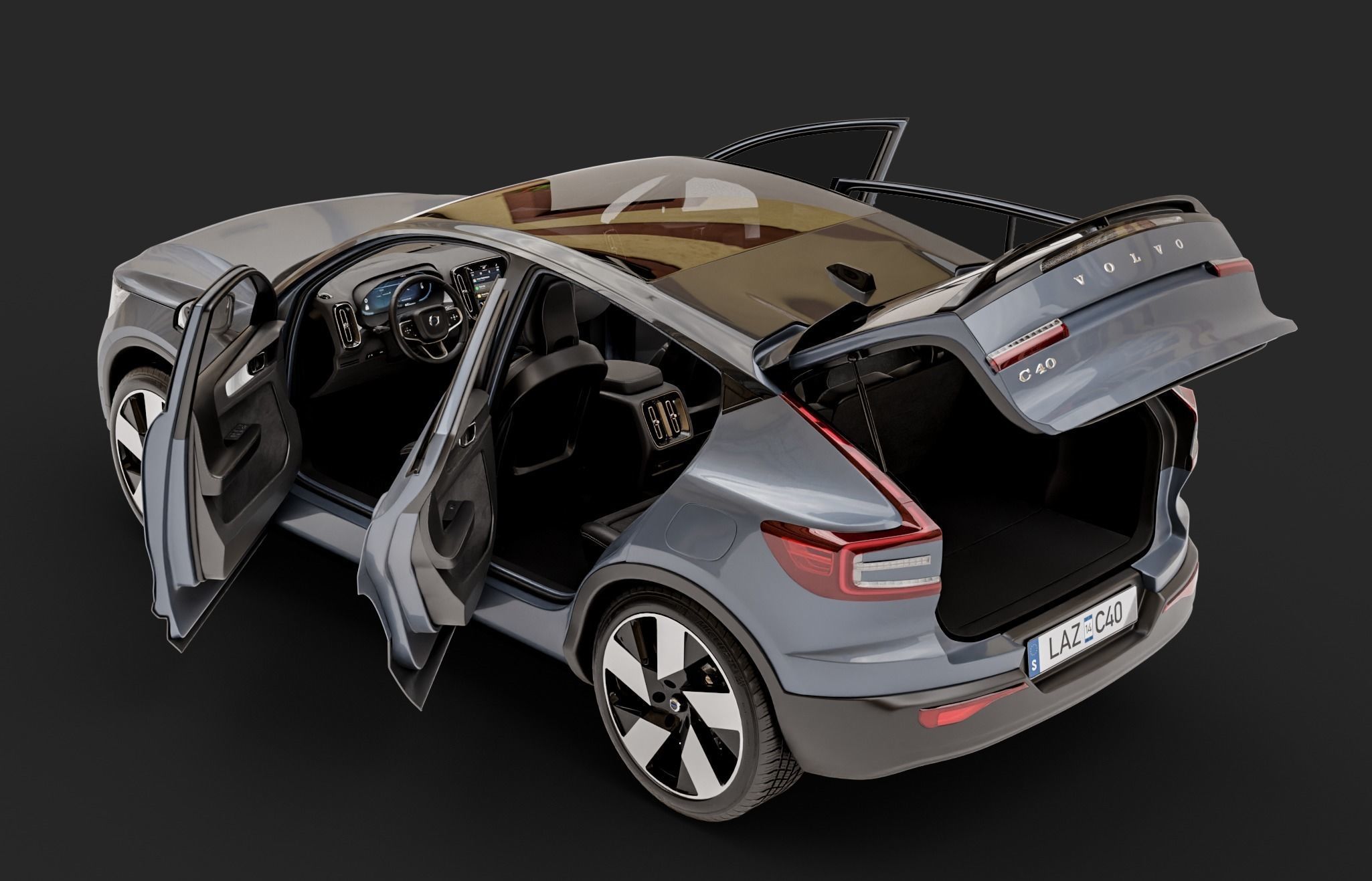 Volvo C40 Recharge 2022 3D model_4