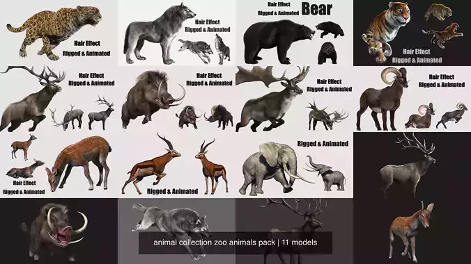 animal collection zoo animals pack 