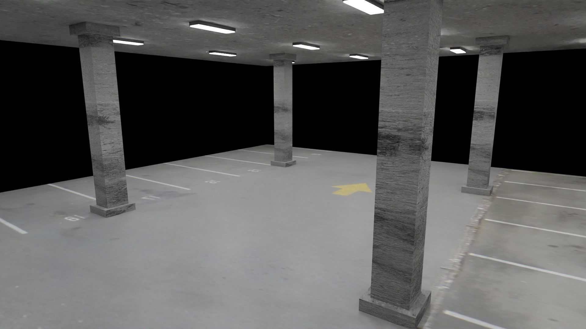 Parking Garage Free low-poly 3D model_3