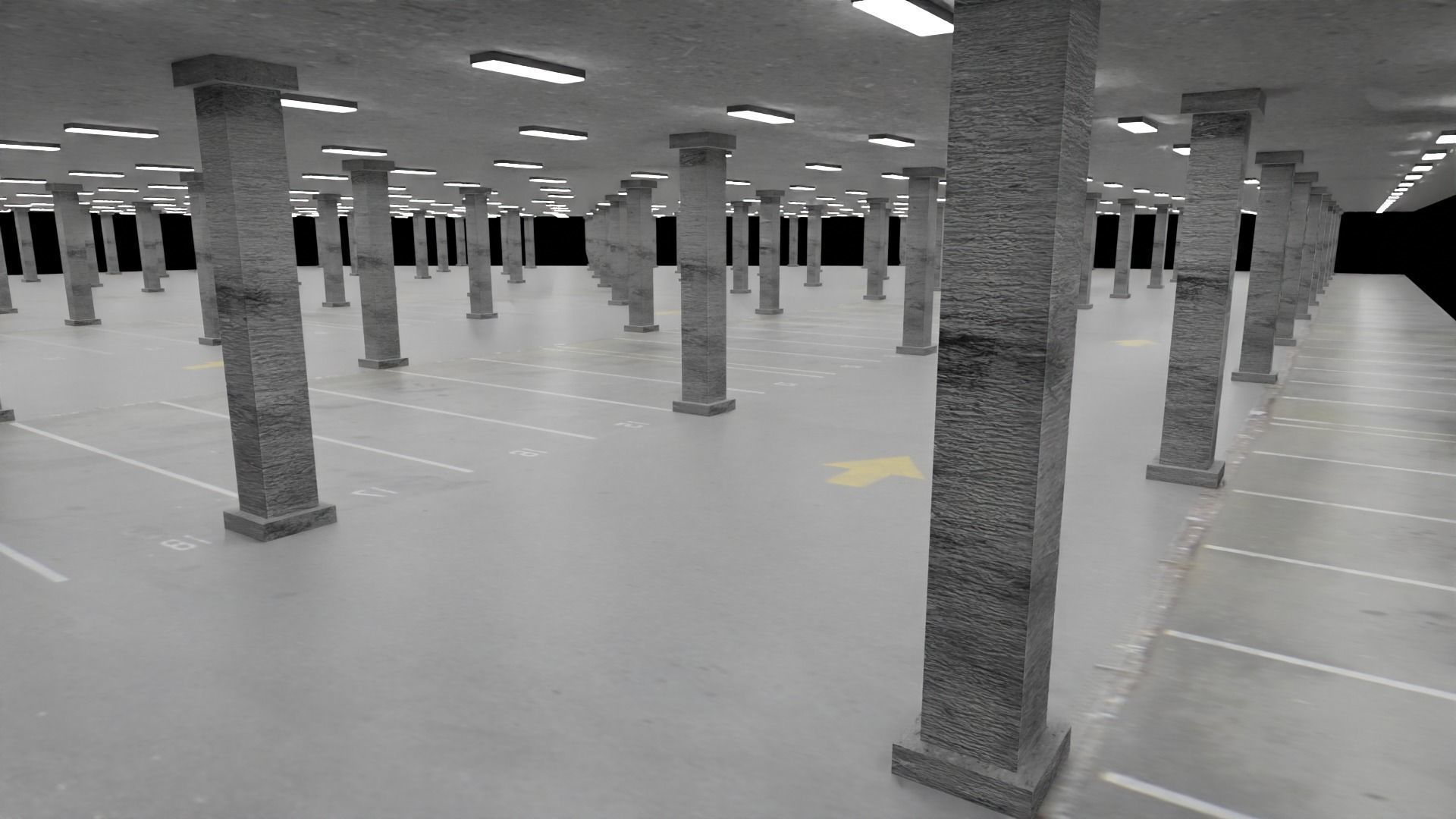 Parking Garage Free low-poly 3D model_1