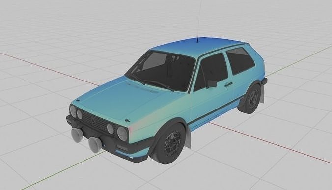 Low Poly Rally Car Low-poly 3D model
