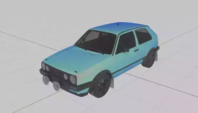 Low Poly Rally Car