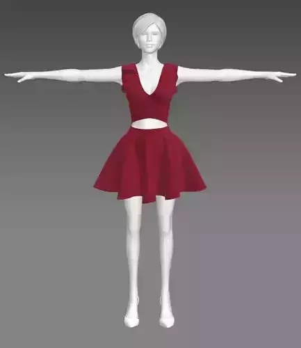 Woman Clothing T-Pose 589