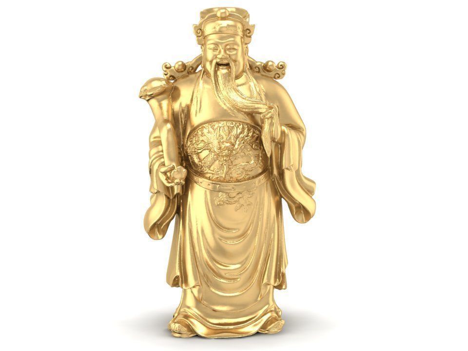 3D Model Feng Shui Fu Lu Shou God Statues 1103 3D print model_3