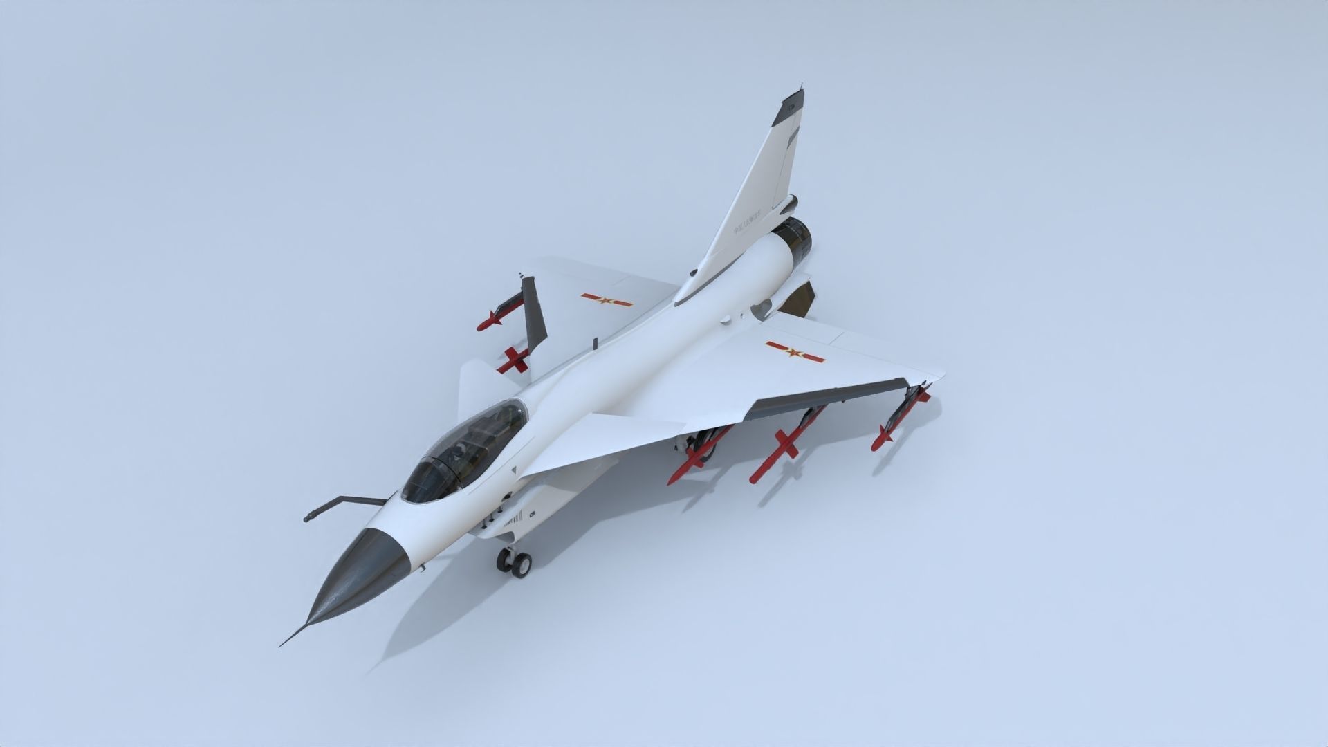 Chinese J-11A fighter  3D model_1