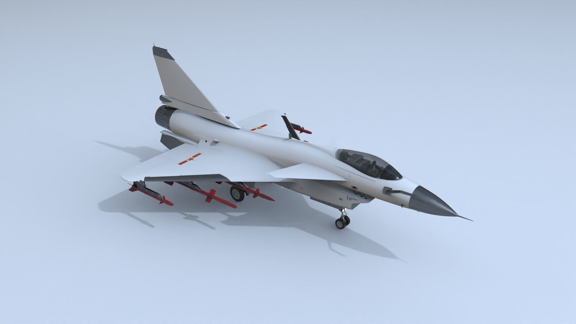 Chinese J-11A fighter  3D model_4