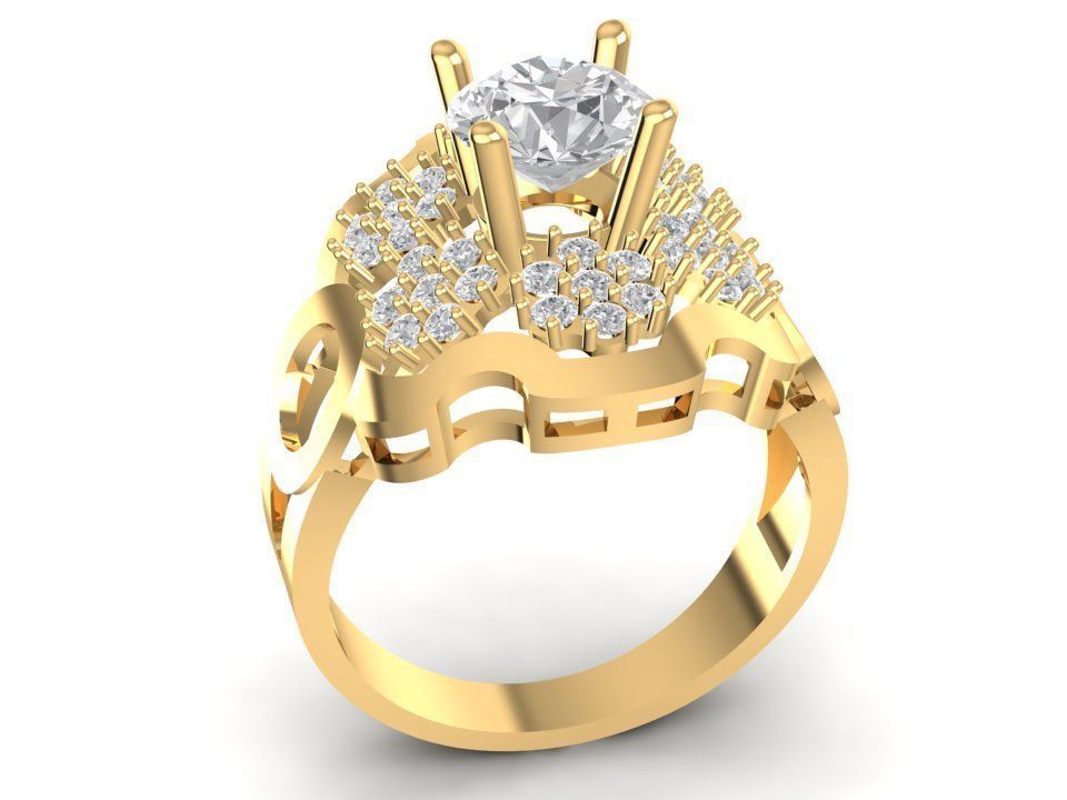 Diamond  ring 1111 new design 2011 3D print model_5