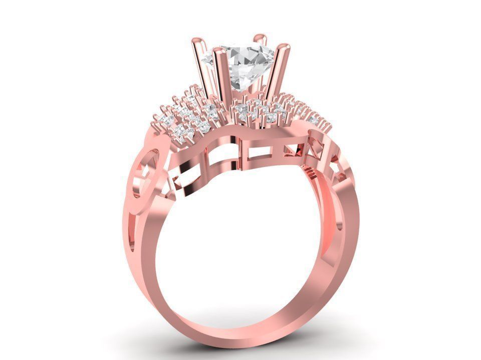 Diamond  ring 1111 new design 2011 3D print model_3