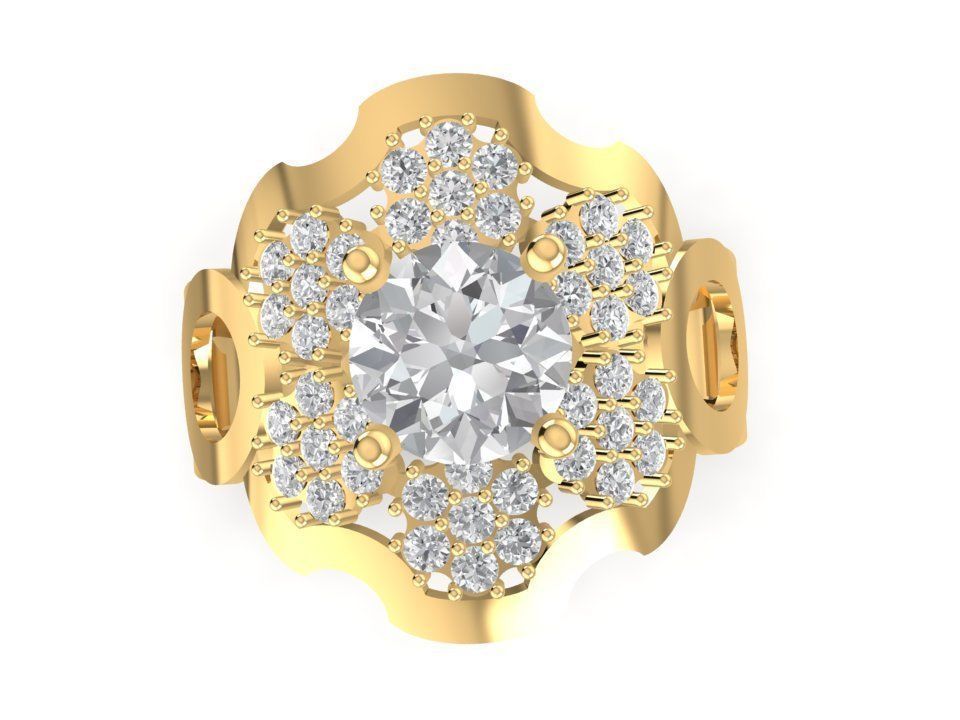 Diamond  ring 1111 new design 2011 3D print model_6